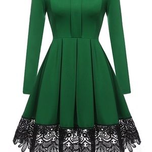 Emerald green dress