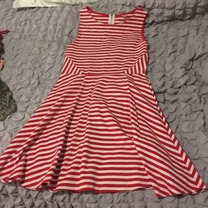 Forever 21 striped fit and flare dress