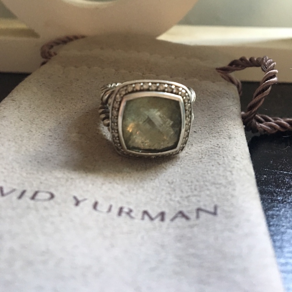 DAVID YURMAN SILVERALBION 11MM PRASIOLITE DIAMOND