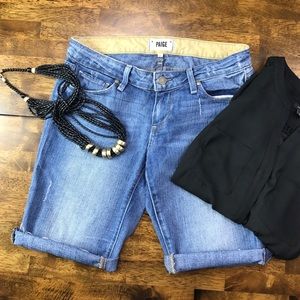 NEW Paige Distressed Jean Shorts 26