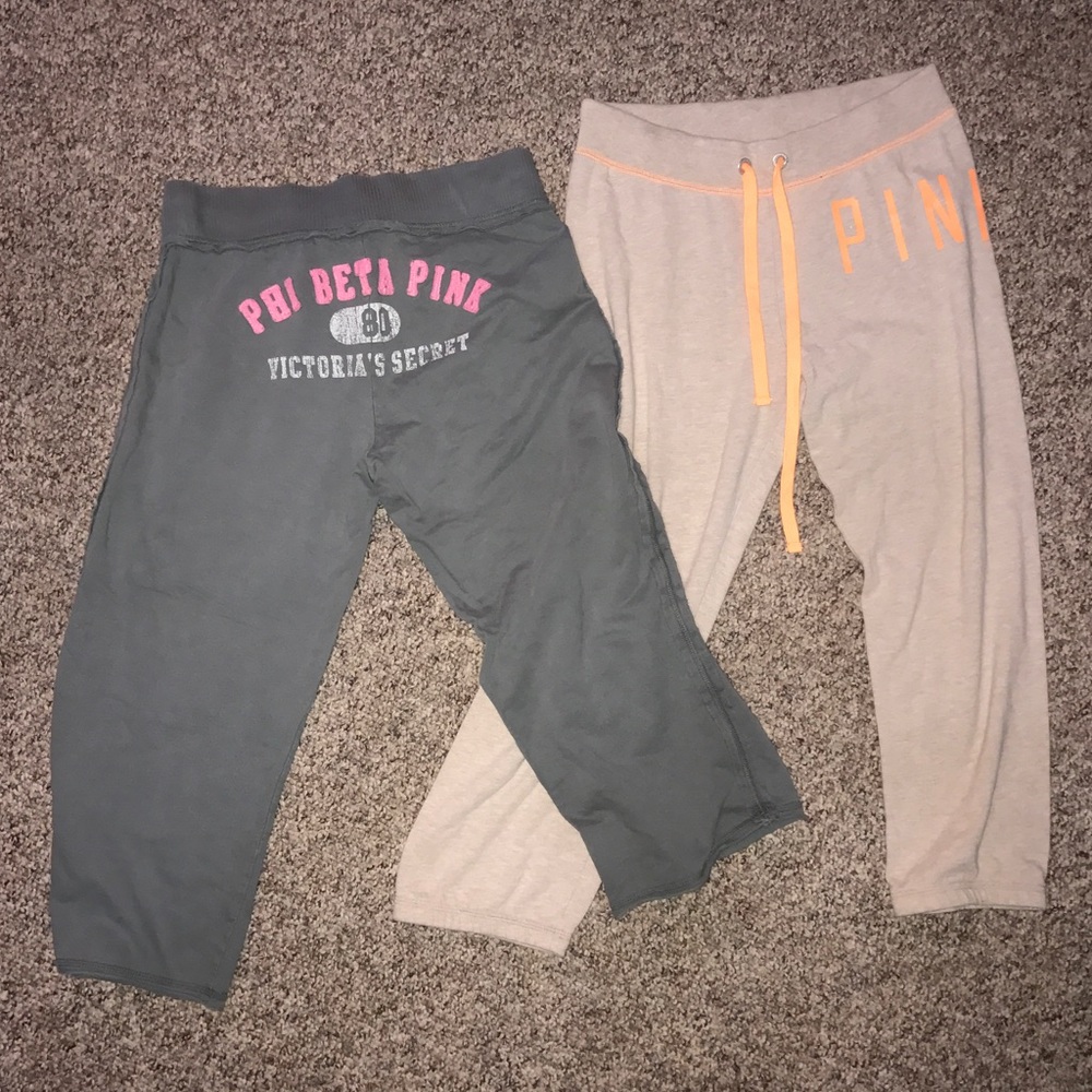 Pink Victoria secret capris bundle