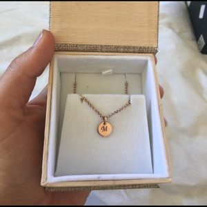 Rose Gold Personalized Initial Necklace
