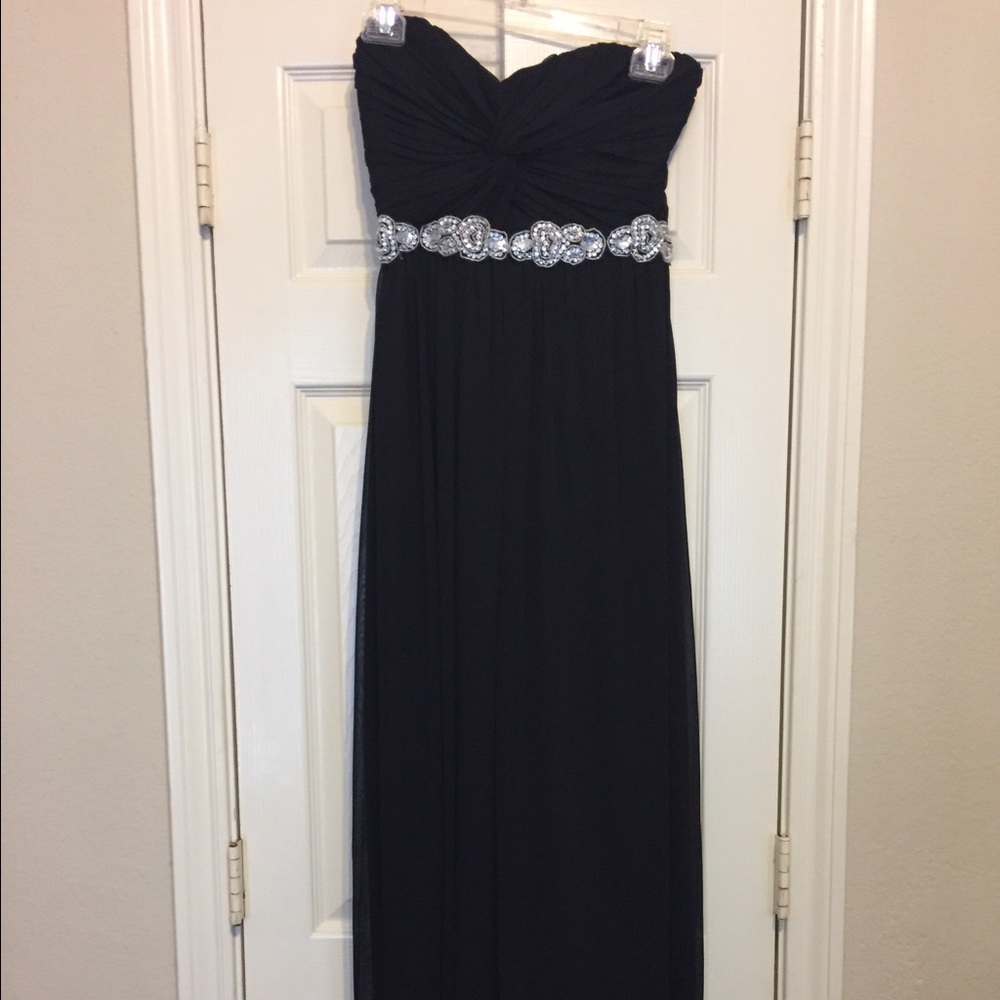 Black Chiffon Bridesmaid Dress