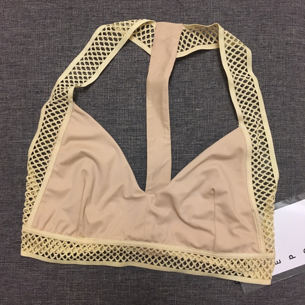 NUDE MESH BRALETTE
