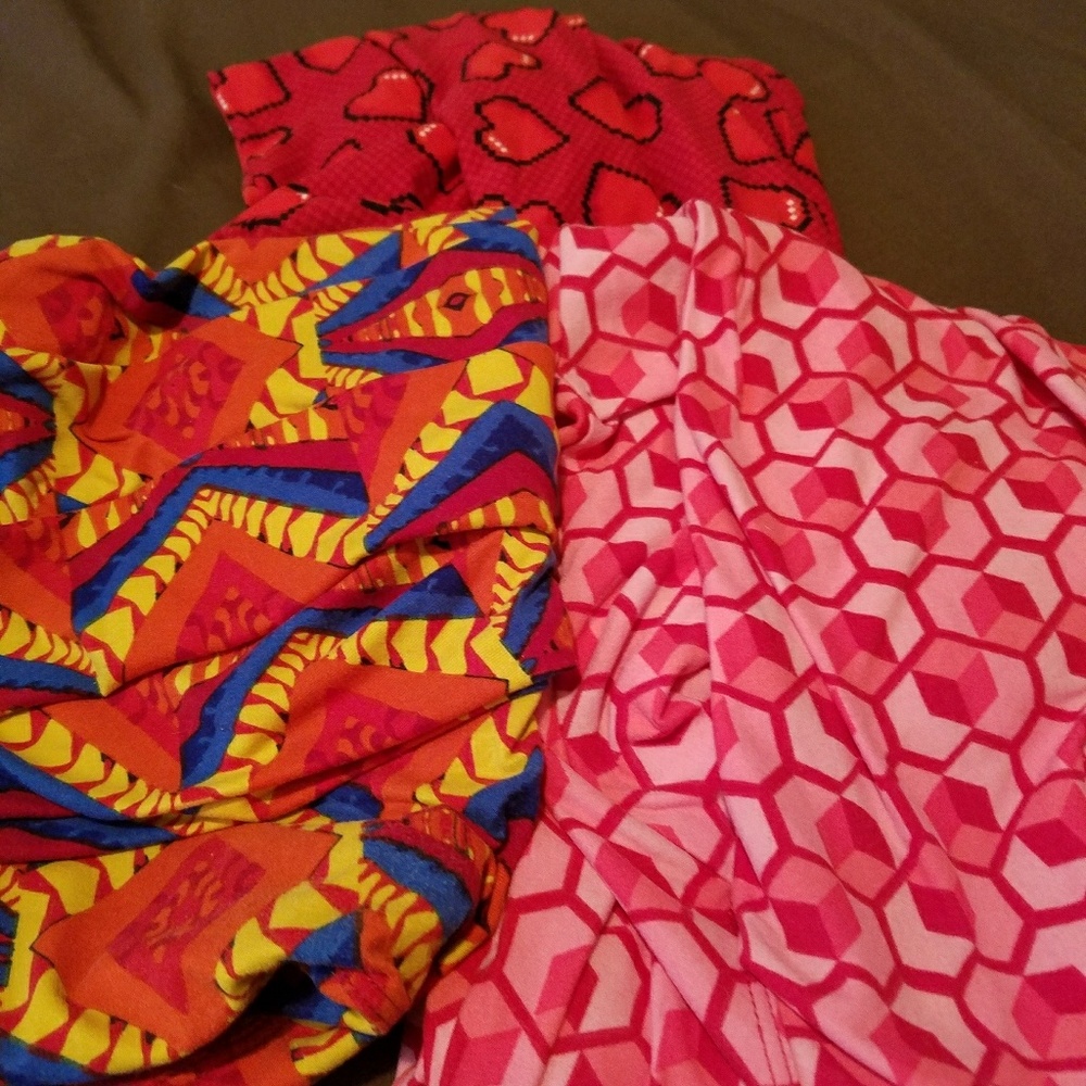 Three pairs of TC Lularoe leggings