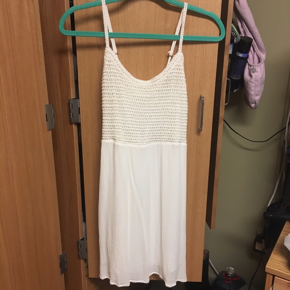 White Crochet Dress