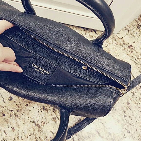 Isaac Mizrahi leather satchel crossbody handbag - Picture 4 of 7