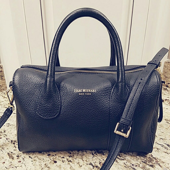 Isaac Mizrahi leather satchel crossbody handbag - Picture 7 of 7