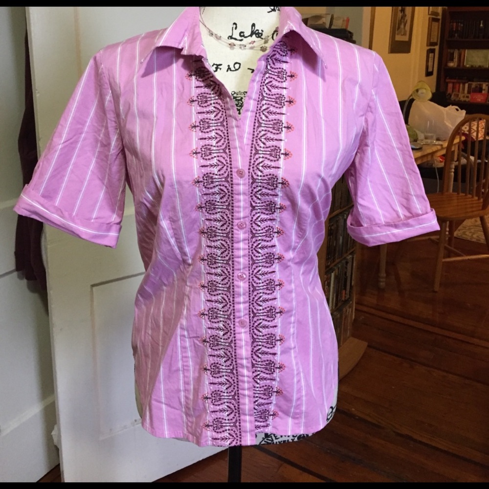 EUC NY&CO button down pink shirt