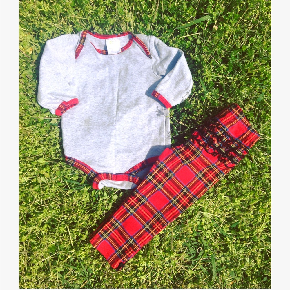 Baby Gear flannel print set sz: 9-12 months