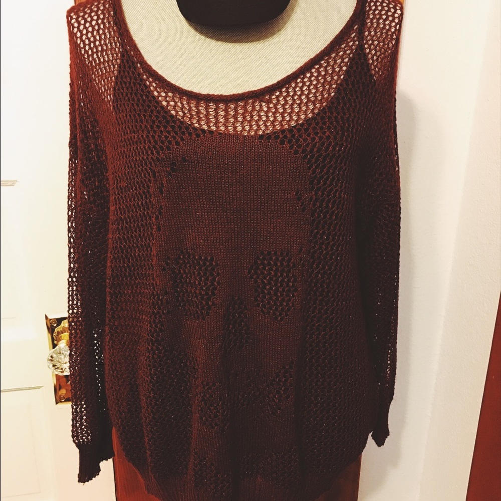 Decree knit skull sweater