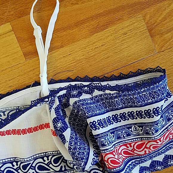 Red, white and blue off the should top. - Picture 5 of 7