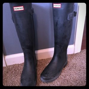Hunter Refined Matte Black boots
