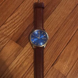 Blue Face Gold Trim Breda Watch
