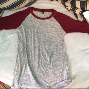Maroon baseball tee