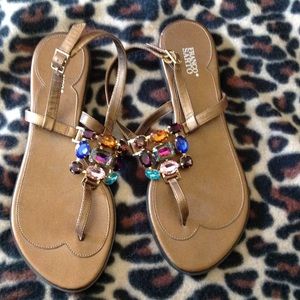 Brand-new Franco Sarto Rhinestone Flat Sandals