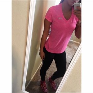 Pink Under Armour Dry-Fit Tee