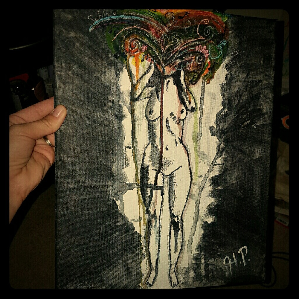 Painting. Titled:Schizo