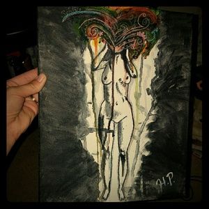 Painting. Titled:Schizo