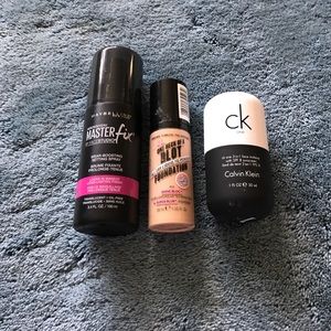 Foundation and Setting Spray.