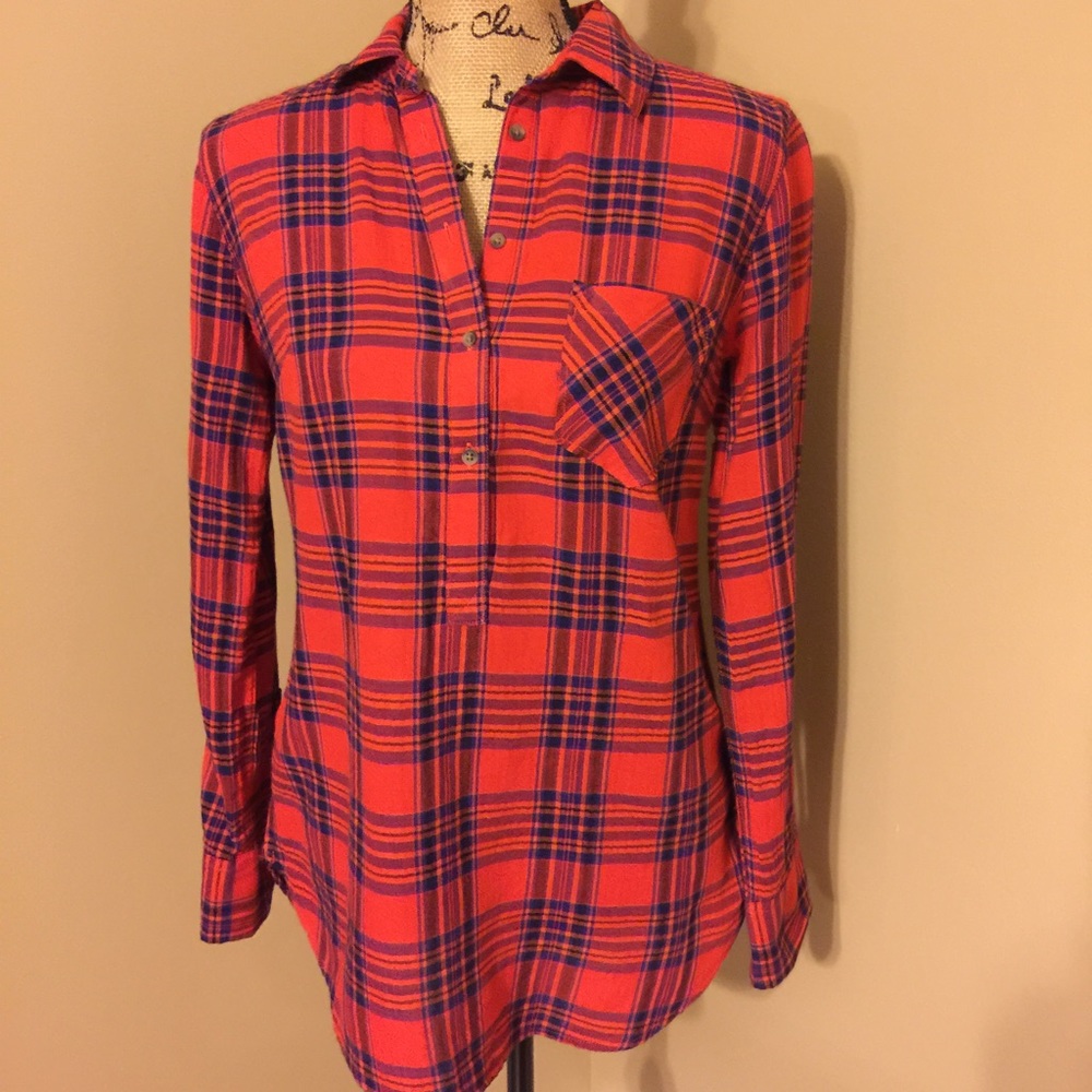 Plaid button down shirt