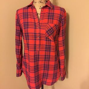 Plaid button down shirt