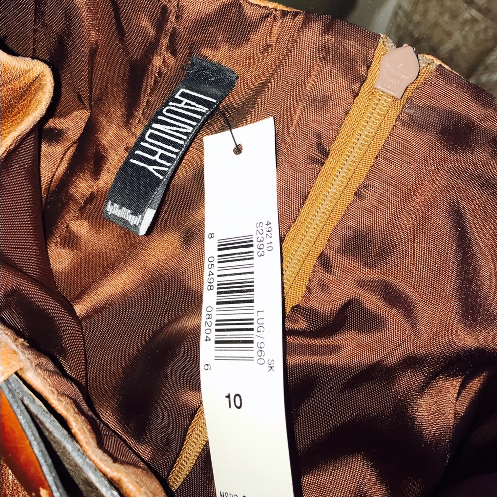 Shelli Segal Distressed Leather Skirt - Gorgeous😍 - Picture 4 of 4