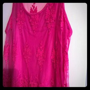 INC Lace Tunic Top