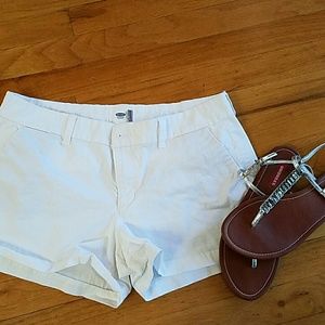 White soft old navy shorts, 3" inseam. White soft old navy shorts, 3" inseam.