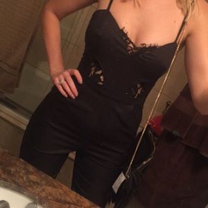 💥Black Romper with Lace detail