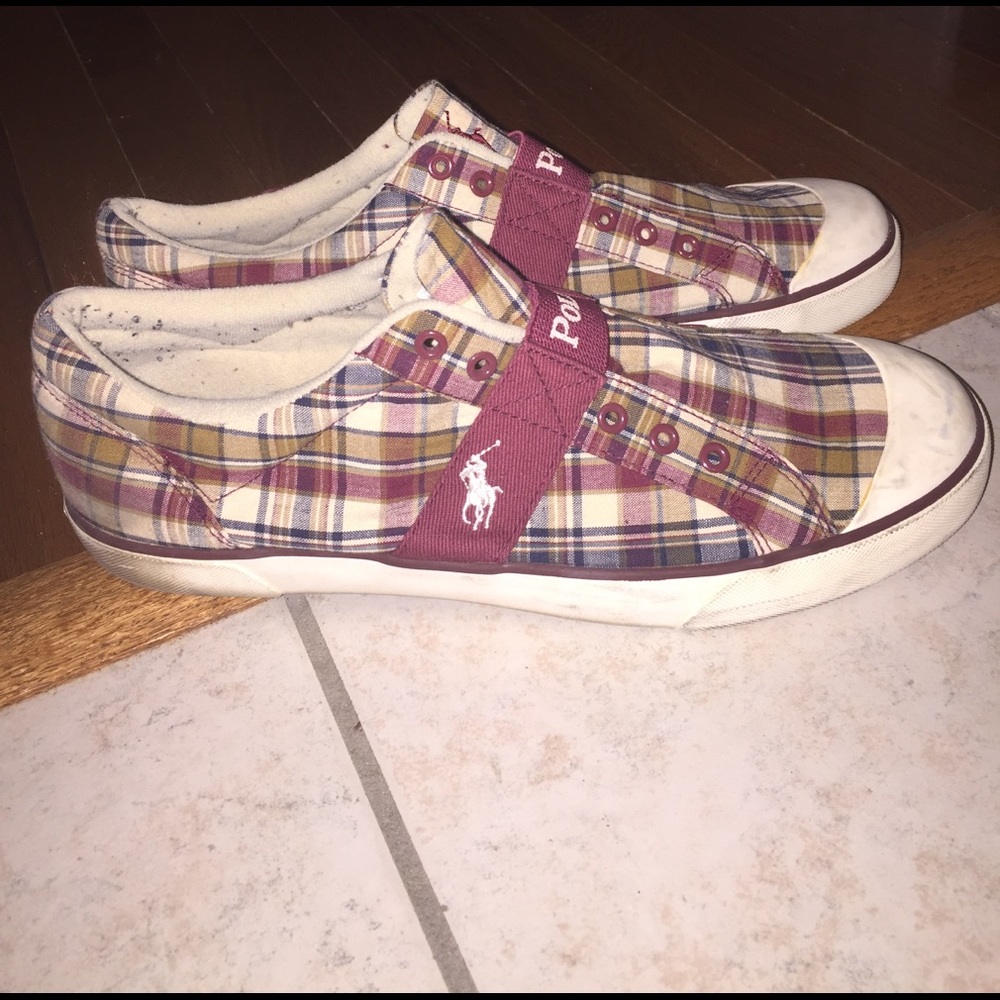 Mens plaid polo sneakers size 13