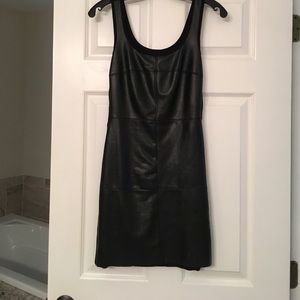 Bailey 44 Leather Panel Dress XS