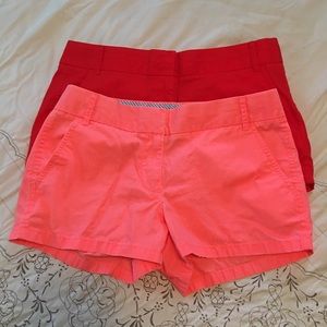 J Crew chino shorts 2 pair