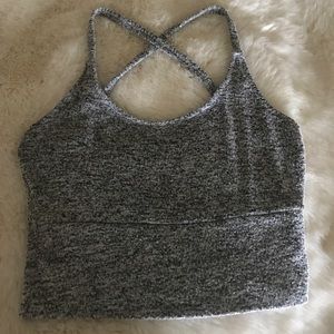 Gray cropped tank top