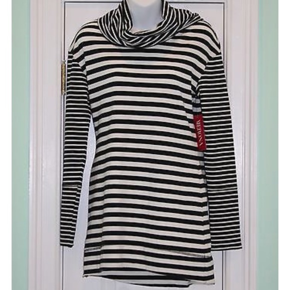 HPStriped Tunic w/ Cowl Neck - Picture 3 of 4