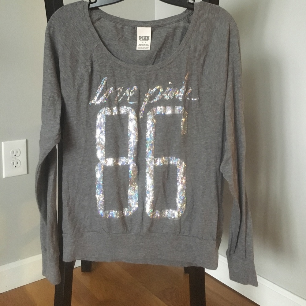 Victoria's Secret Pink Gray long sleeve top size S
