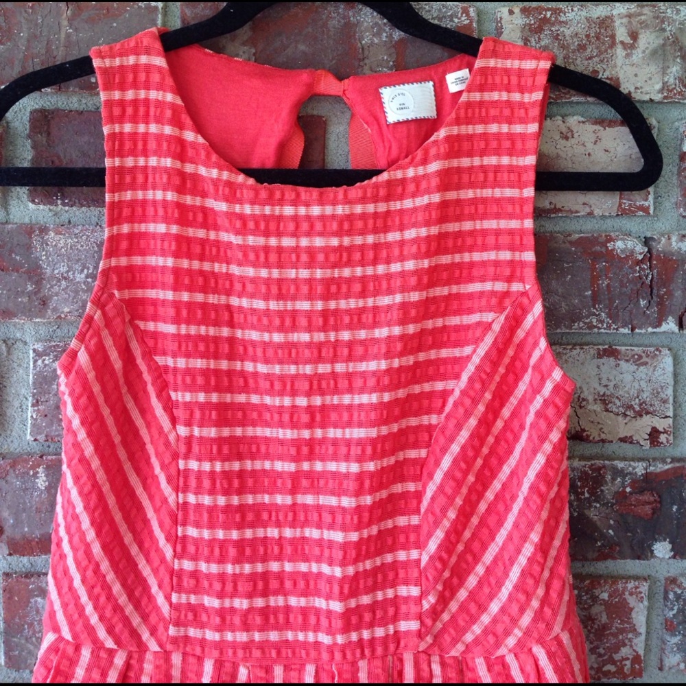 Anthropologie Coral midi dress