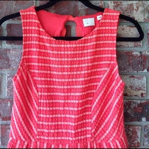 Anthropologie Coral midi dress