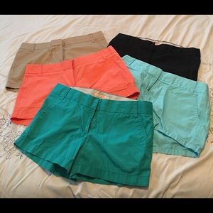J Crew chino shorts 5 pair