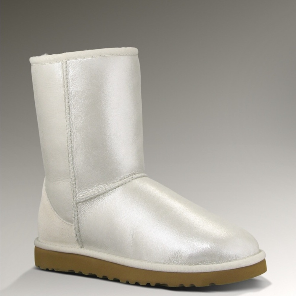 White glitter UGGS