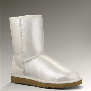 White glitter UGGS