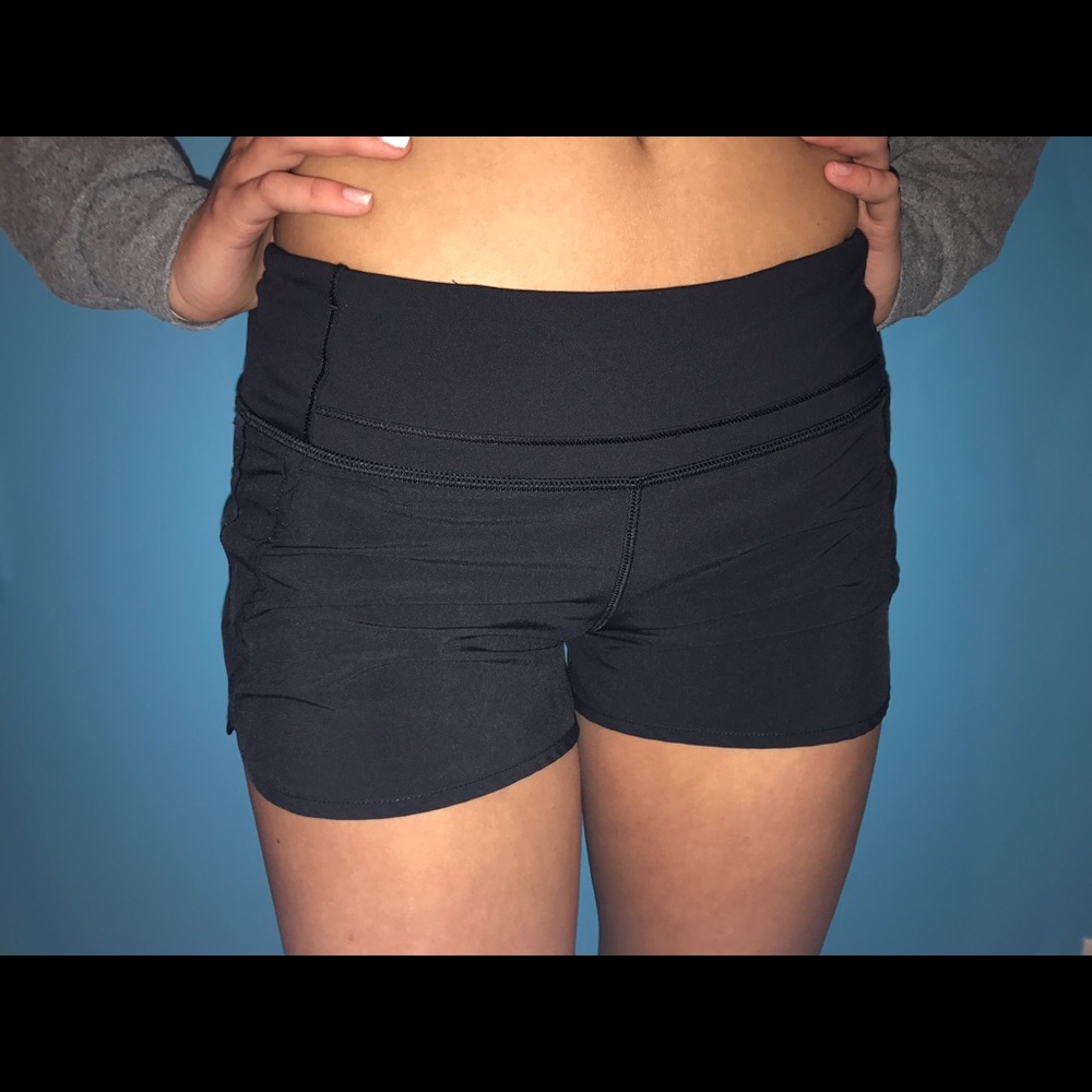 Lululemon Athletica 4-way Stretch Black Shorts