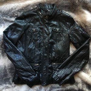 Women's size 8 faux leather jacket