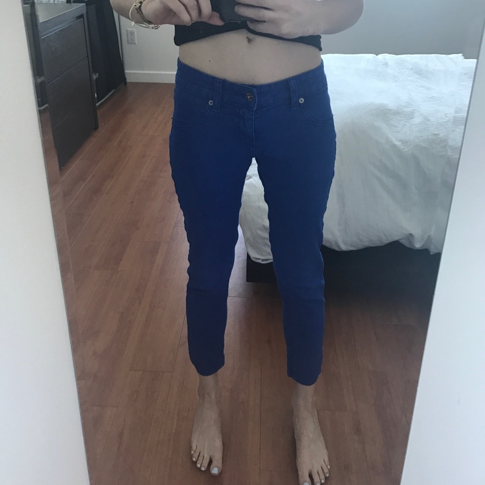 Carmar cropped royal blue denim jeans