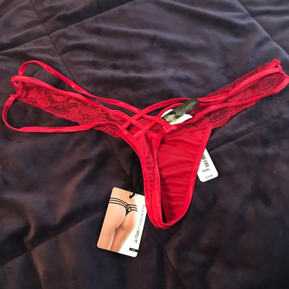 NWT Sexy Strappy Back Lace Thong