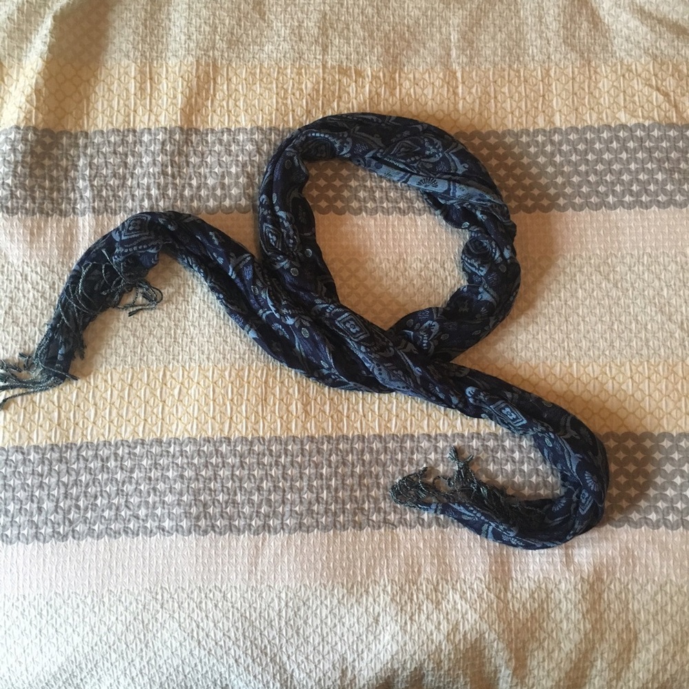 Pattern Blue Scarf
