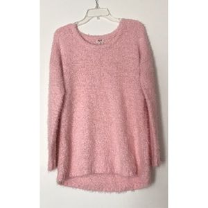 Pastel Pink Fuzzy Mohair Sweater