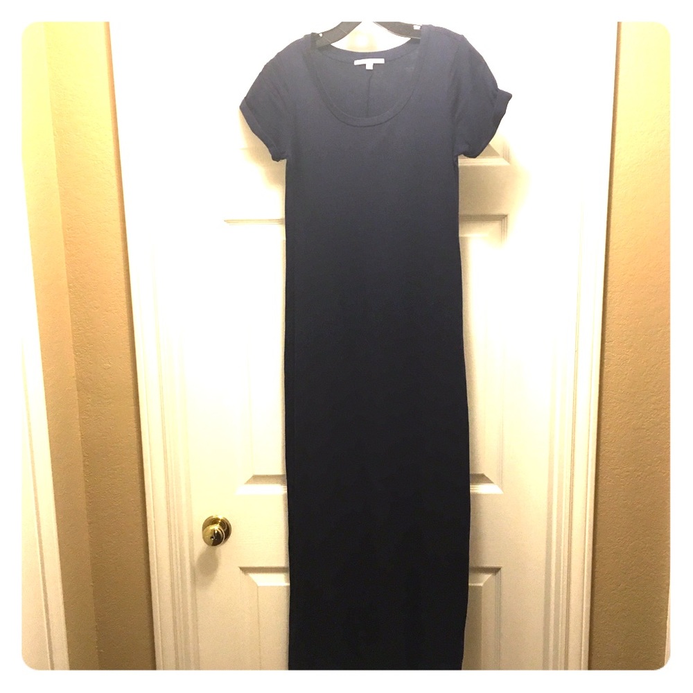 Navy short sleeved maxi dress, Gap