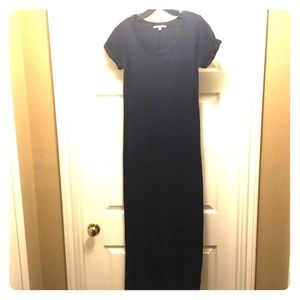 Navy short sleeved maxi dress, Gap