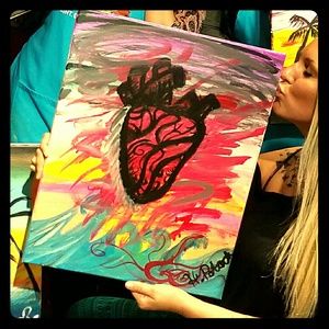 Painting. Titled: Tell tale heart